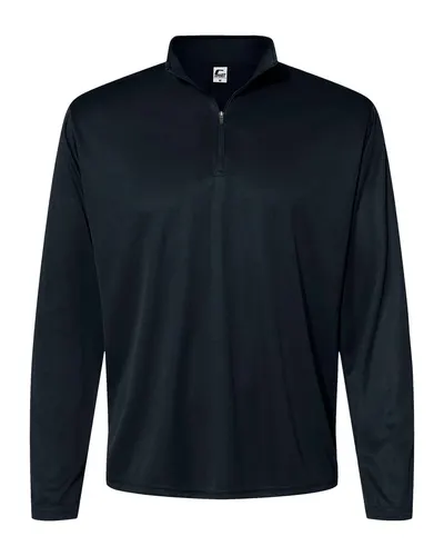 C2 Sport C2 Sport Men's Quarter-Zip Pullover in Black, front view