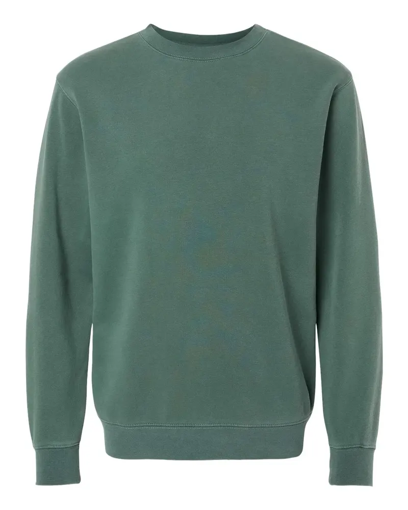 Independent Trading Co. Independent Trading Co. Unisex Midweight Pigment-Dyed Crewneck Sweatshirt — Pigment Alpine Green