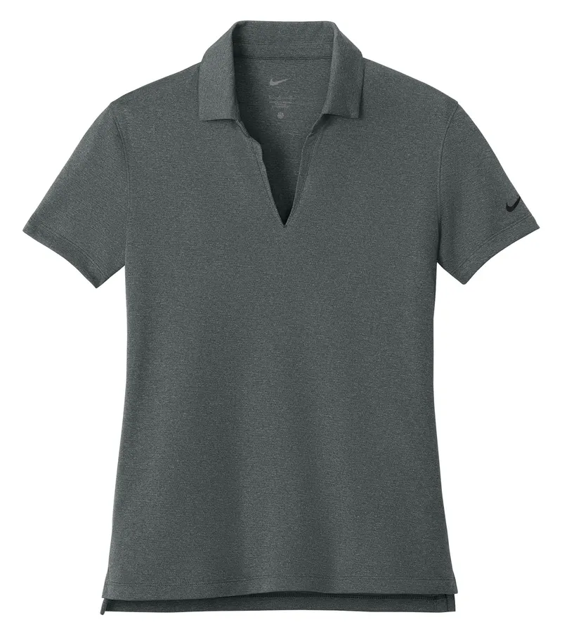 Nike NIKE Dri-FIT SMOOTH HEATHER LADIES’ POLO — Anthracite Heather