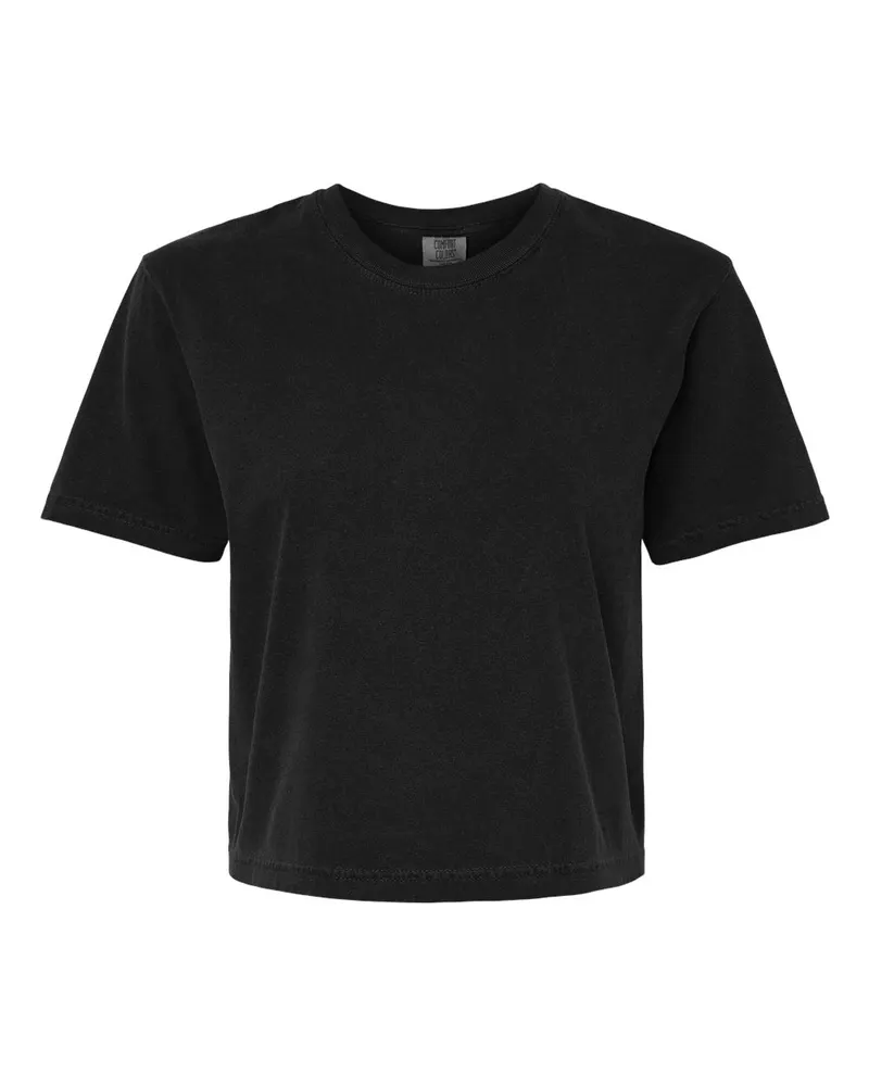 Comfort Colors Comfort Colors Women's Garment-Dyed Heavyweight Boxy T-Shirt — Black