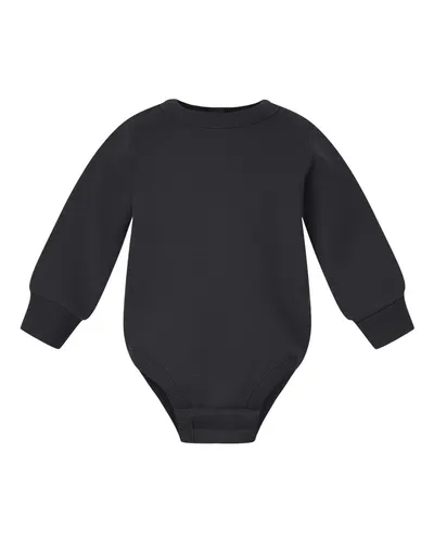 Rabbit Skins Rabbit Skins Infant Fleece Bodysuit in Black, front view