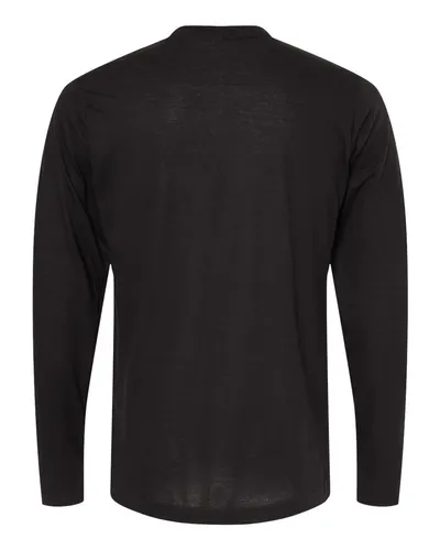 M&O M&O Poly-Blend Long Sleeve T-Shirt in Black, back view