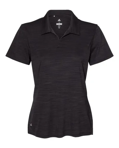 Adidas Adidas Women's Mélange Polo in Black Melange, front view