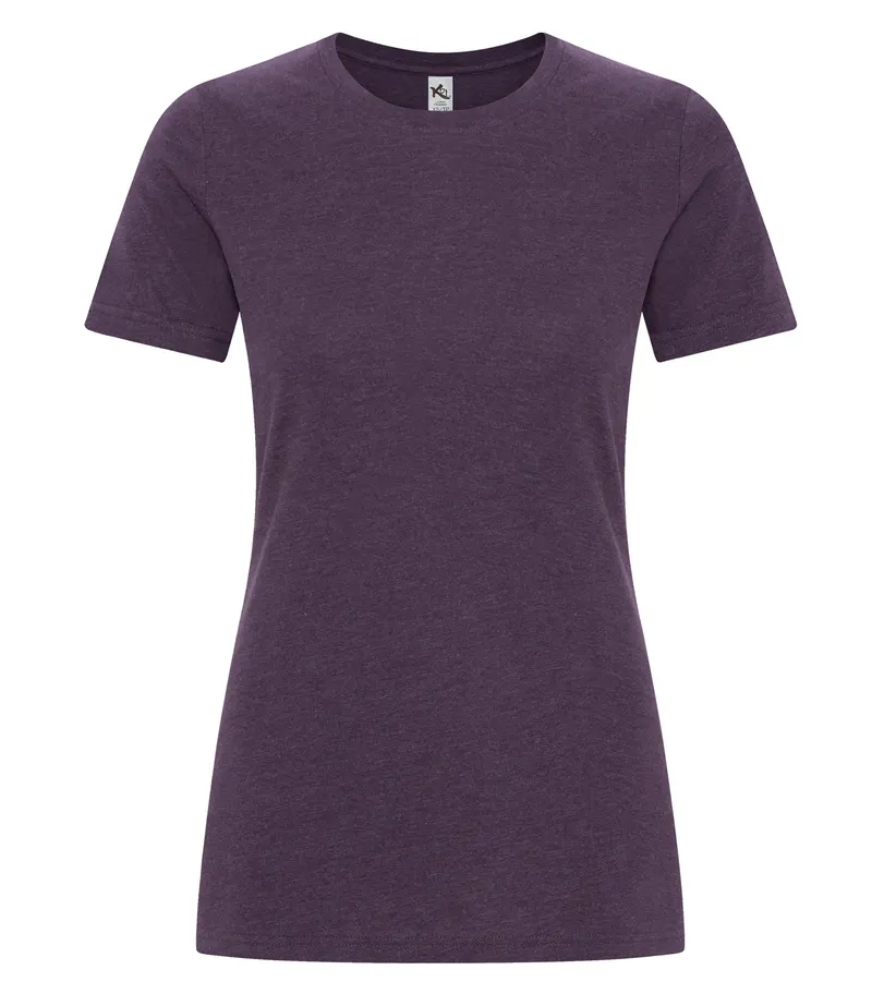 KOI® KOI® ELEMENT RING SPUN CVC LADIES' TEE — Amethyst