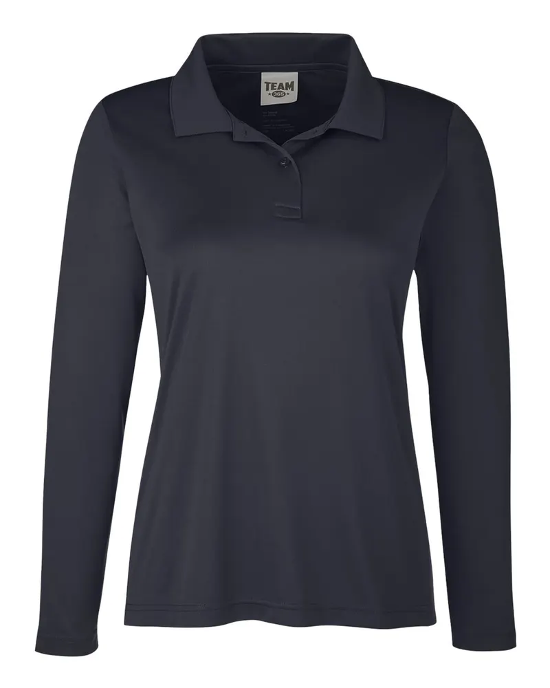 Team 365 Team 365 Women's Zone Performance Long Sleeve Polo — Black