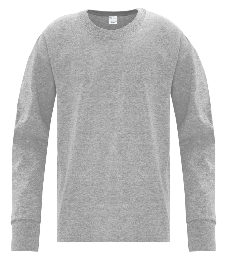 ATC™ Everyday Collection® ATC™ EVERYDAY SIDE SEAM LONG SLEEVE YOUTH TEE — Athletic Heather