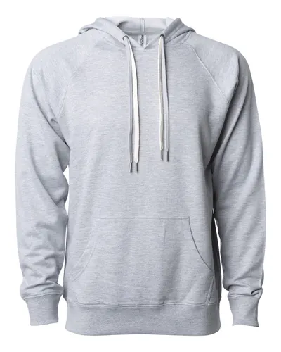 Independent Trading Co. Independent Trading Co. Unisex Icon Lightweight Loopback Terry Hooded Sweatshirt in Athletic Heather, front view