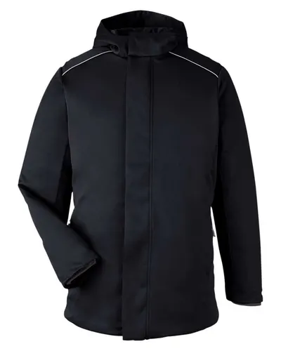 CORE365 CORE365 Unisex Techno Lite Flat-Fill Insulated Jacket in Black, front view