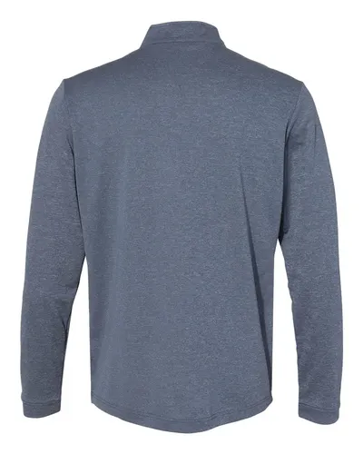 Adidas Adidas Lightweight Quarter-Zip Pullover in Collegiate Navy Heather/ Carbon, back view