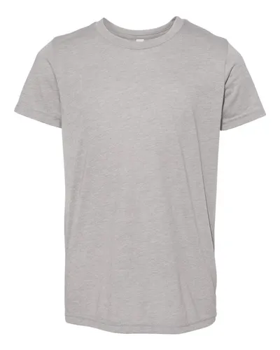 BELLA + CANVAS BELLA + CANVAS Youth Triblend Tee in Athletic Grey Triblend, front view