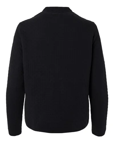 Devon & Jones Devon & Jones Women's Berkeley Textured Full-Zip Jacket in Black, back view