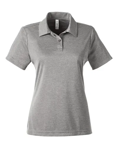 Team 365 Team 365 Women's Zone Sonic Heather Performance Polo in Athletic Heather, front view
