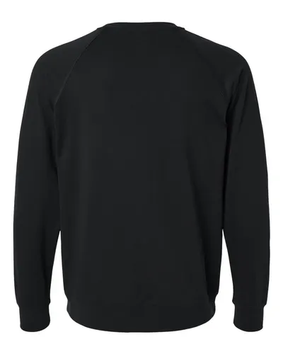 Next Level Next Level Unisex Laguna Raglan Crewneck Sweatshirt in Black, back view