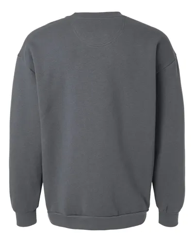 American Apparel American Apparel Unisex ReFlex Fleece Crewneck Sweatshirt in Asphalt, back view