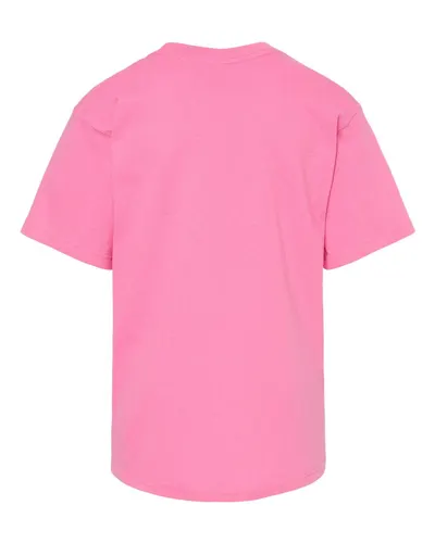 M&O M&O Youth Gold Soft Touch T-Shirt in Azalea, back view