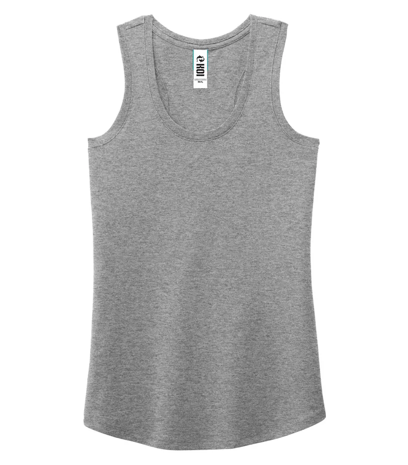 KOI® KOI® ELEMENT TRIBLEND RACERBACK LADIES’ TANK — Grey Frost