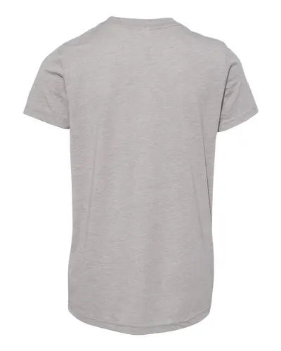 BELLA + CANVAS BELLA + CANVAS Youth Triblend Tee in Athletic Grey Triblend, back view
