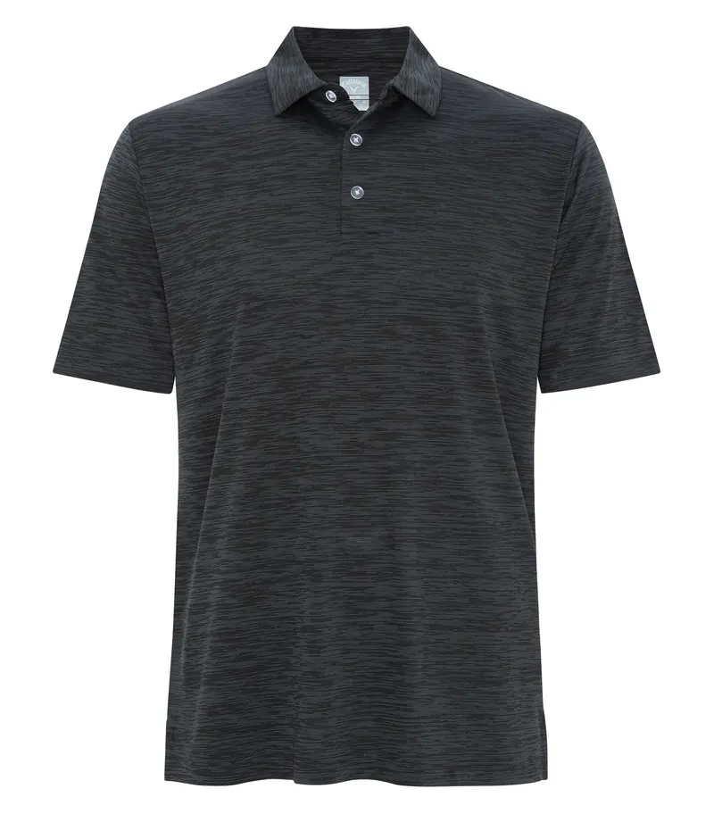 Callaway CALLAWAY BROKEN STRIPE TEXTURE POLO — Black