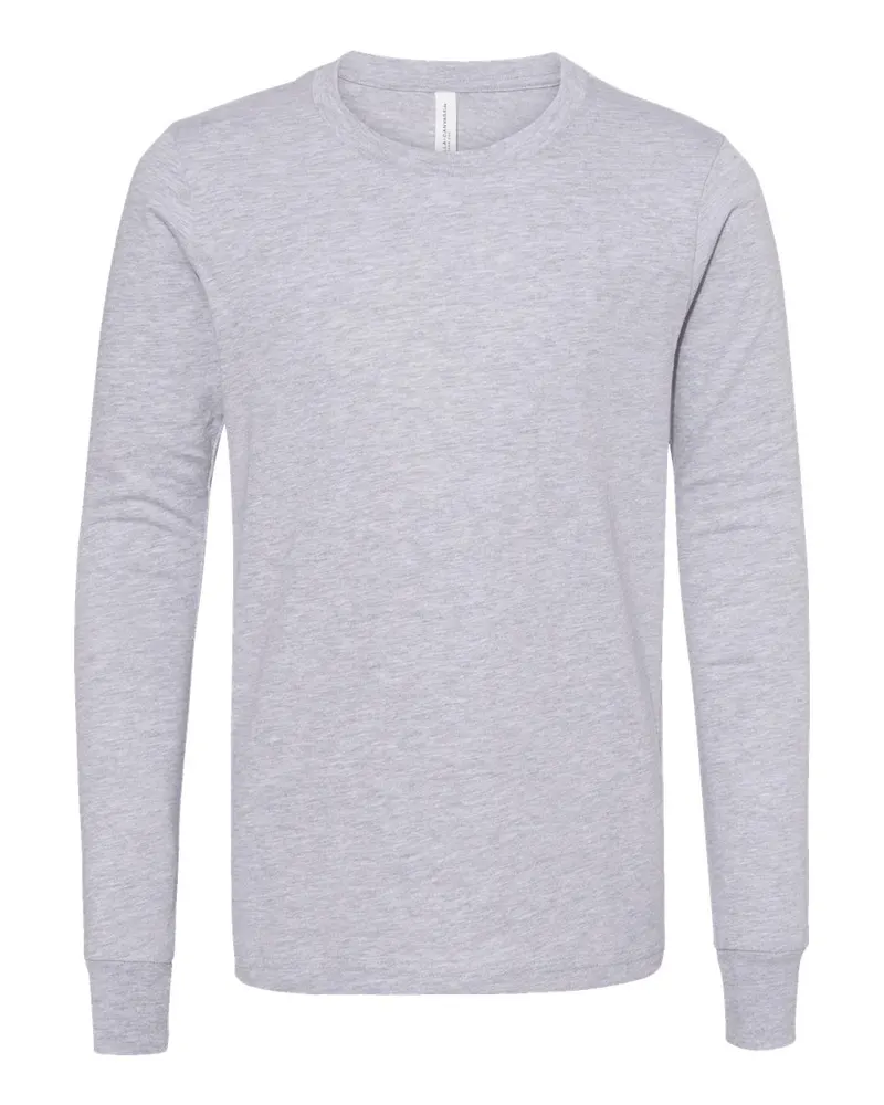 BELLA + CANVAS BELLA + CANVAS Youth Heather CVC Long Sleeve Tee — Athletic Heather