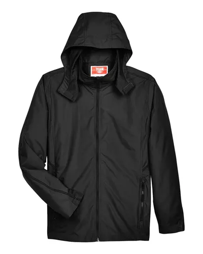 Team 365 Team 365 Unisex Conquest Jacket with Mesh Lining in Black, front view