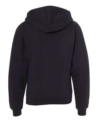Independent Trading Co. Independent Trading Co. Youth Midweight Hooded Sweatshirt in Black, back view