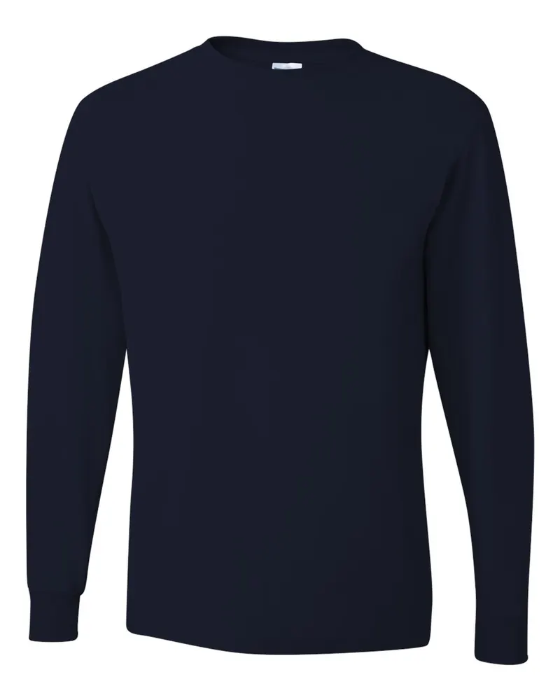 JERZEES JERZEES Unisex Dri-Power® Long Sleeve 50/50 T-Shirt — J. Navy