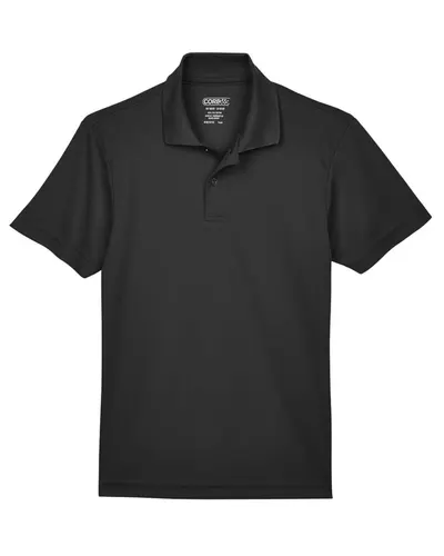 CORE365 CORE365 Youth Origin Performance Piqué Polo in Black, front view