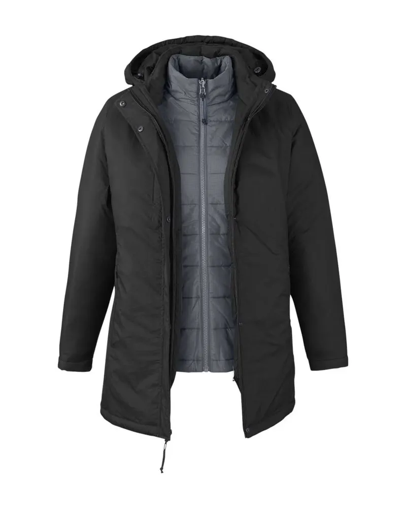 CORE365 CORE365 Women's Inspire 3-in-1 Jacket with Insulated Liner — Black/ Carbon