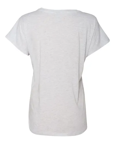 Next Level Next Level Women’s Triblend Dolman Tee in Heather White, back view