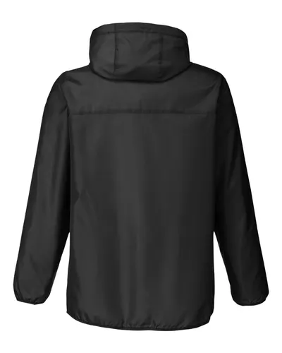 Team 365 Team 365 Unisex Zone Protect Packable Anorak Jacket in Black, back view