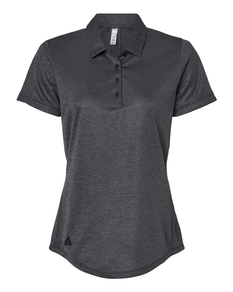 Adidas Adidas Women's Space Dyed Polo — Black Melange