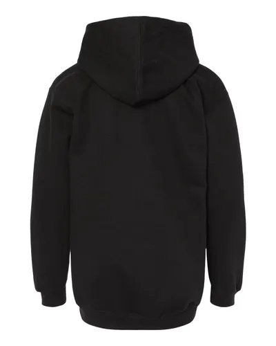M&O M&O Youth Fleece Pullover Hoodie in Black, back view
