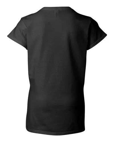 Gildan Gildan Women's Softstyle® V-Neck T-Shirt in Black, back view
