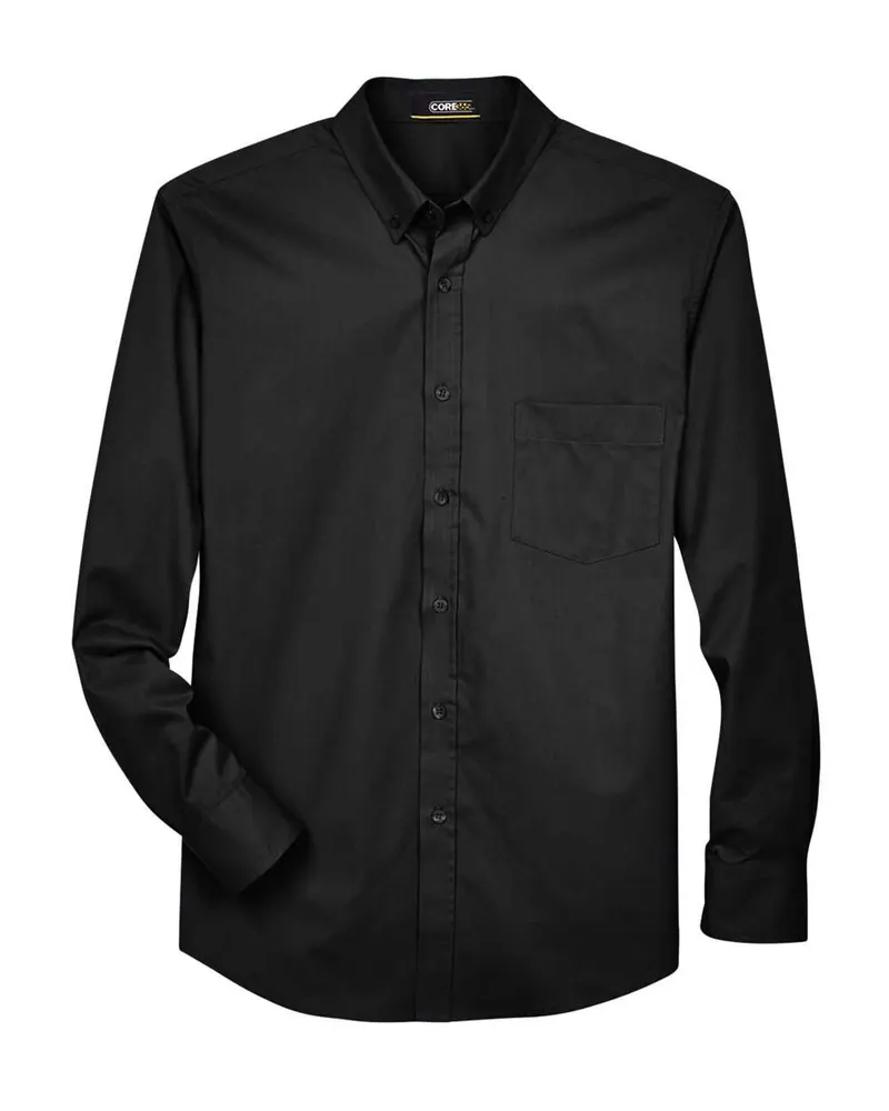 CORE365 CORE365 Men's Operate Twill Dress Shirt — Black