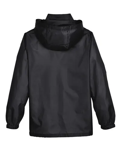 Team 365 Team 365 Youth Zone Protect Lightweight Jacket in Black, back view