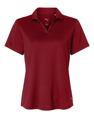 Puma Golf Puma Golf Women's Icon Polo 2.0 in Dark Crimson, front view