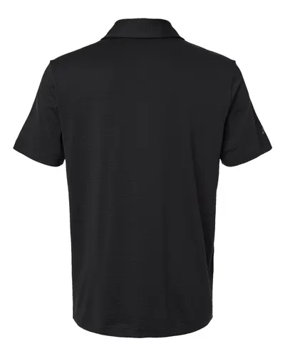 Adidas Adidas Men's Textured Stripe Polo in Black, back view
