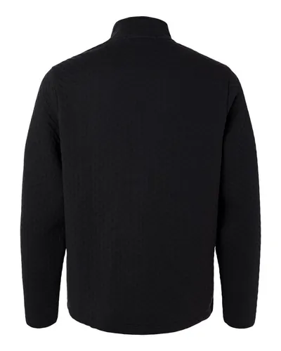 Devon & Jones Devon & Jones Men's Berkeley Textured Full-Zip Jacket in Black, back view