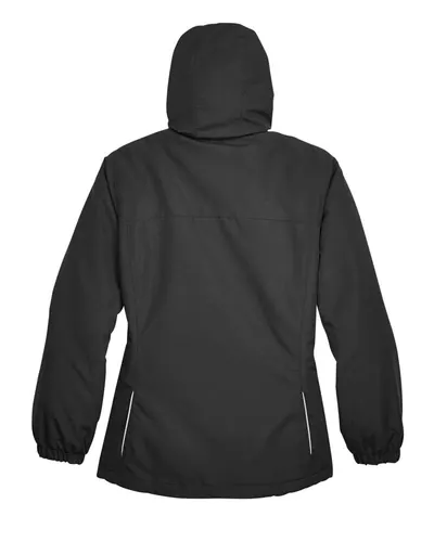 CORE365 CORE365 Women's Profile Fleece-Lined All-Season Jacket in Black, back view