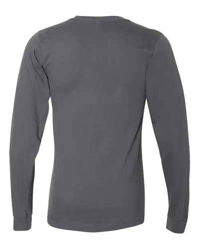 American Apparel American Apparel Unisex Fine Jersey Long Sleeve Tee in Asphalt, back view