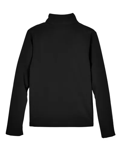 Team 365 Team 365 Youth Leader Soft Shell Jacket in Black, back view