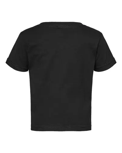Rabbit Skins Rabbit Skins Infant Fine Jersey Tee in Black, back view