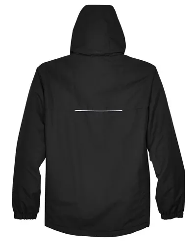 CORE365 CORE365 Men's Profile Fleece-Lined All-Season Jacket in Black, back view