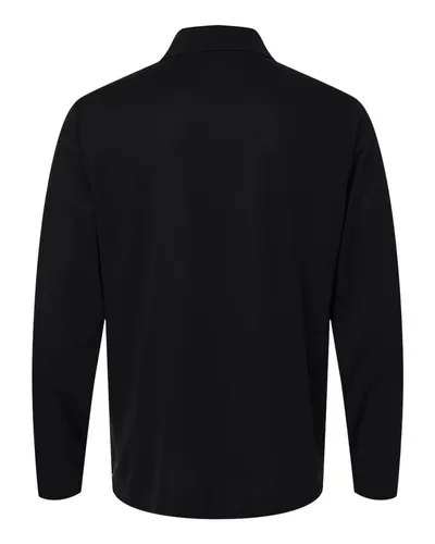 CORE365 CORE365 Men's Nova Performance Long Sleeve Pique Polo in Black, back view