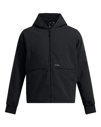 Under Armour Under Armour Men's Icon Fleece Jacket in Black/ Black, front view