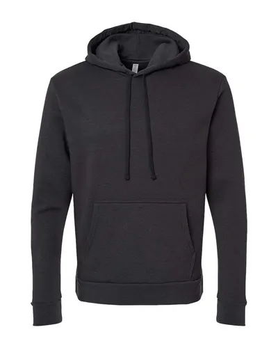 Next Level Next Level Unisex Malibu Hoodie Sweatshirt in Heather Black, front view