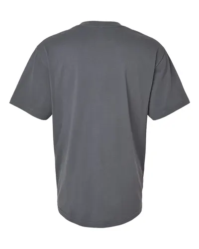 American Apparel American Apparel Unisex Sueded Tee in Sueded Asphalt, back view