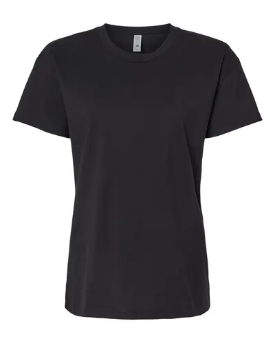 Next Level Next Level Women's Cotton Relaxed Tee in Black, front view