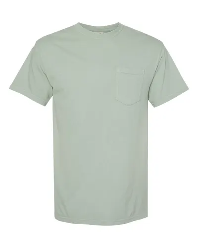 Comfort Colors Comfort Colors Unisex Garment-Dyed Heavyweight Pocket T-Shirt in Bay, front view