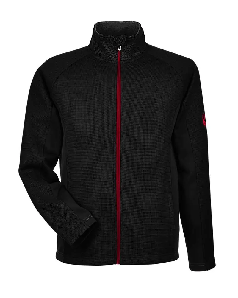 Spyder Spyder Men's Constant Full-Zip Sweater Fleece Jacket — Black/ Red